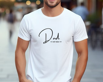 Papa T-Shirt mit dem Geburtsjahr des Kindes ideal als Partnerlook für die Familie oder für Vater Sohn, ideal als Geschenkidee zum Vatertag