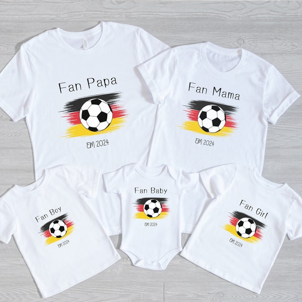 Deutschland T-shirt für Herren, Damen, Mädchen, Jungen und Baby, Fan Trikot für die EM 2024  für die ganze Familie