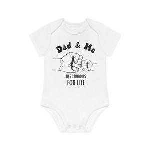 Baby Body für Vatertag: Dad me best buddies for life, ideal als Partnerlook mit dem Papa, Strampler als Geschenkidee zur Geburt Bild 2