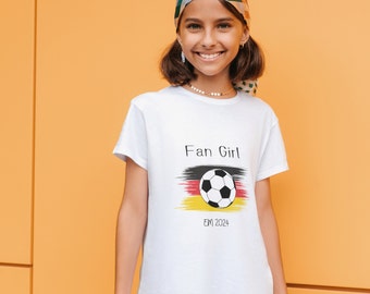 Deutschland T-shirt für Mädchen,  Fan Girl Trikot für die EM 2024 und für die ganze Familie