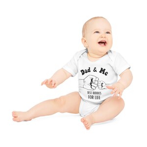 Baby Body für Vatertag: Dad me best buddies for life, ideal als Partnerlook mit dem Papa, Strampler als Geschenkidee zur Geburt Bild 4