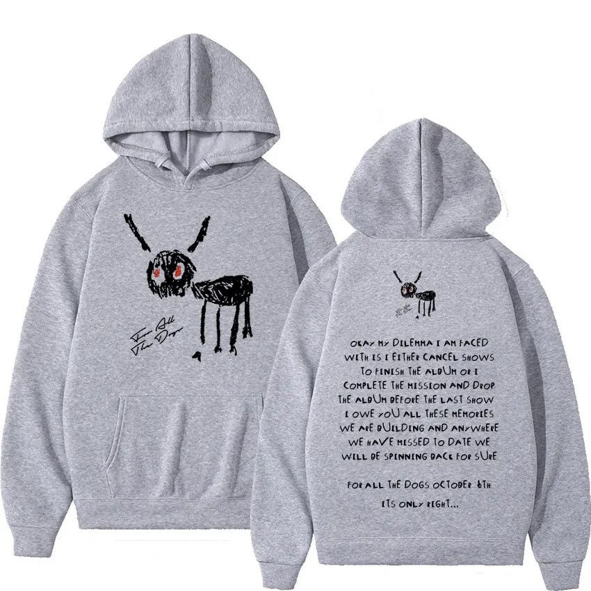 Discover Rapper Drake for All The Dogs Letter Hoodie | Men's Hip Hop Vintage Pullover