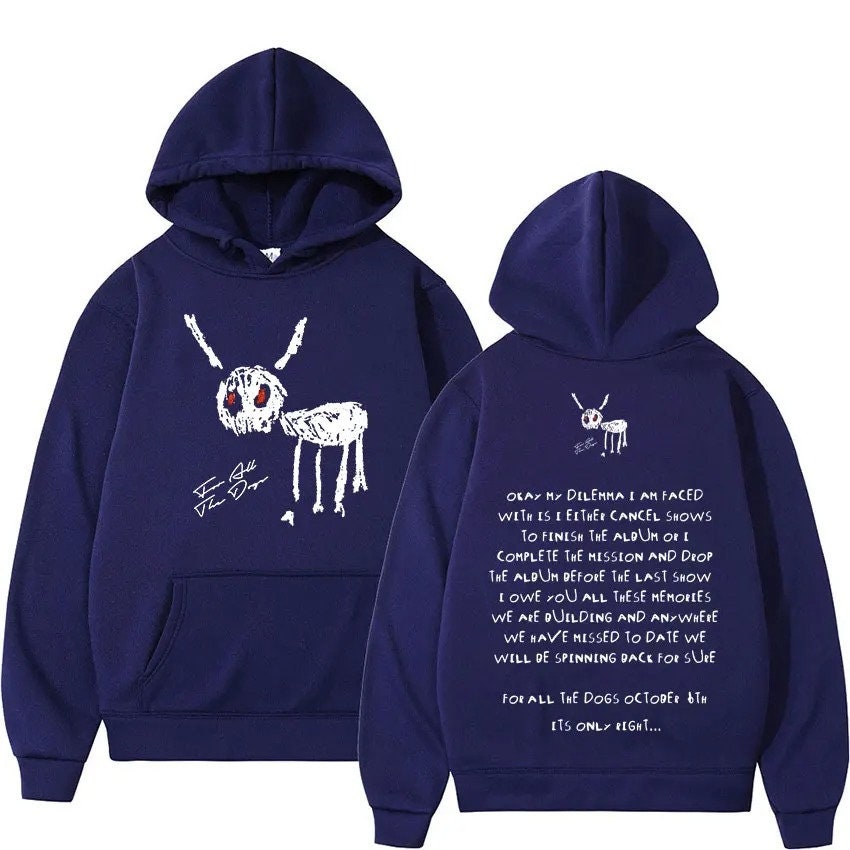 Discover Rapper Drake for All The Dogs Letter Hoodie | Men's Hip Hop Vintage Pullover