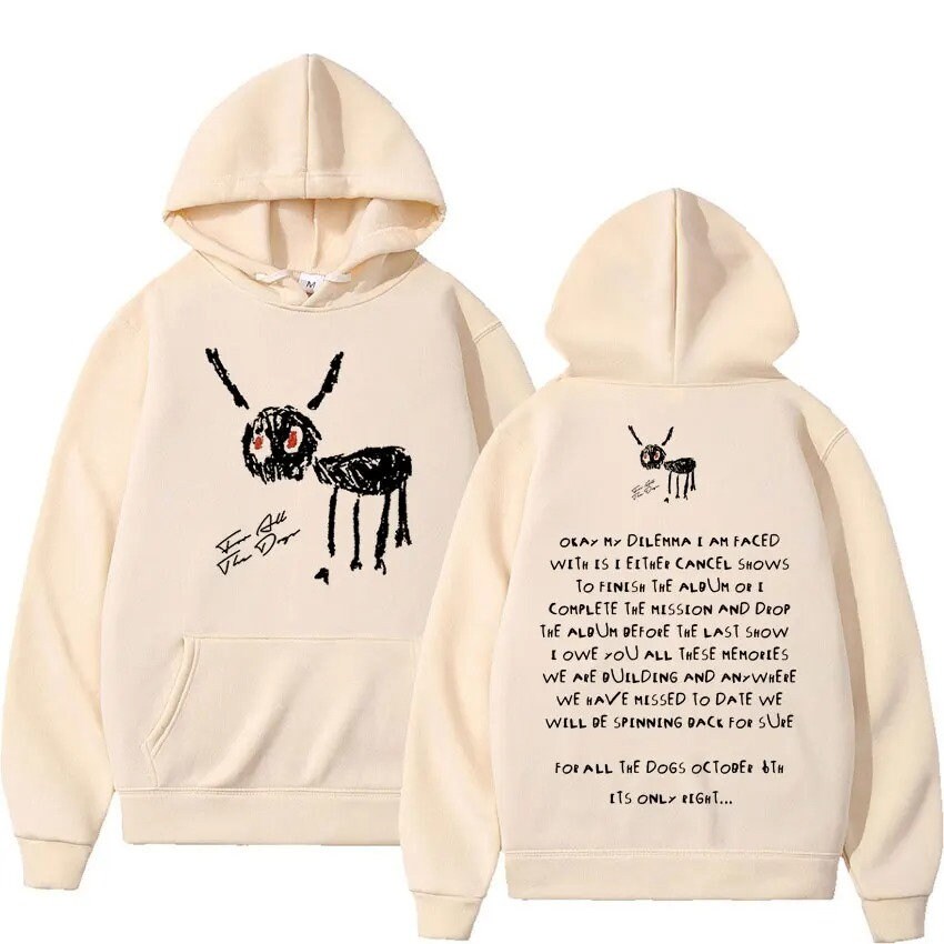 Discover Rapper Drake for All The Dogs Letter Hoodie | Men's Hip Hop Vintage Pullover