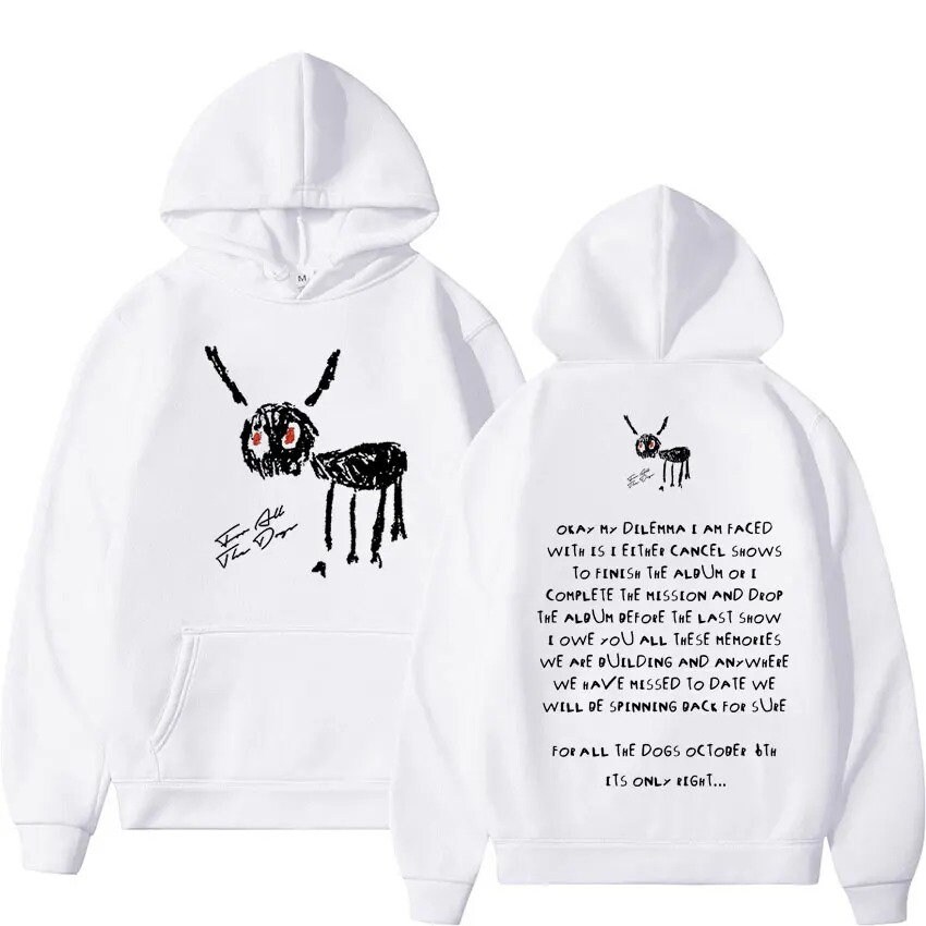 Discover Rapper Drake for All The Dogs Letter Hoodie | Men's Hip Hop Vintage Pullover