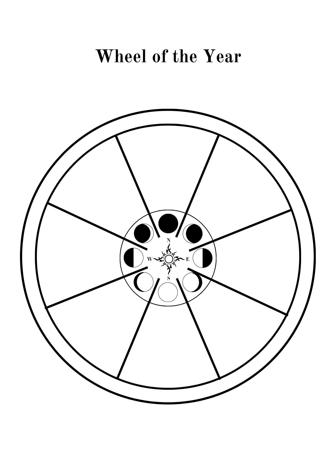 Make Your Own Wheel of the Year Digital Download Coloring Pages Book of ...
