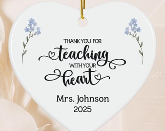 Personalized Teacher Ornament, Gift for Teacher, Teacher Appreciation, Gift for Coach, Holiday Gift for Teacher, Teacher Keepsake