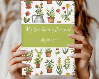 Personalized Gardening Journal - Gardening Planner, Gardening Organiser, Gifts for Gardeners, Garden Record Book, Mother's Day Gift