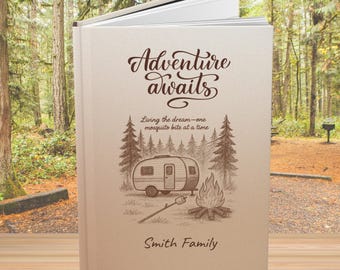 Personalized Camper Journal Camping Notebook RV Camping Journal Camper Guest Book Camping Log Book RV Travel Notebook Custom Camping Gift