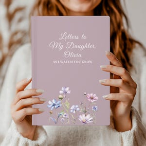 Cartas a mi hija, diario "Querida hija", nombre personalizado, baby shower, regalo para mamá primeriza, niña, caja para recién nacida, recuerdo para mamá