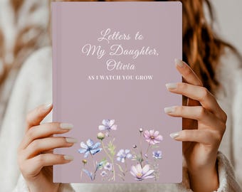 Letters To My Daughter, Dear Daughter Journal, Personalized Name, Baby Shower, New Mother Gift, Baby Girl, Newborn Box, Keepsake for Mom