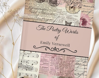 Personalized Poetry Journal Custom Poetry Book Writer Gift For Poetry Lover Custom Name Medieval Notebook Poem Journal Literary Gift for her
