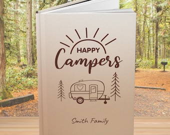 Personalized Camper Journal Camping Notebook RV Camping Journal Camper Guest Book Camping Log Book RV Travel Notebook Custom Camping Gift