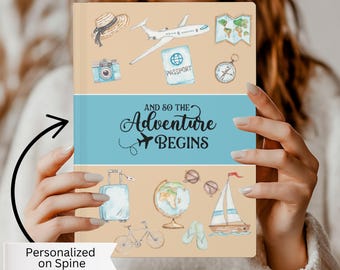 Custom Travel Journal Gift for Adventure Lover Vacation Planner Journal Personalized Travel Diary Notebook Road Trip Gift for Couple Junk