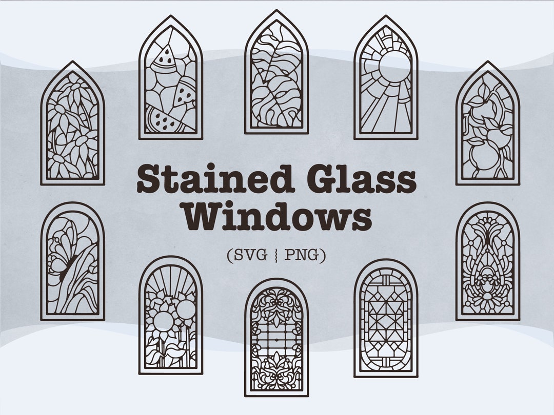 Stained Glass Svg Bundle Glass Svg Stained Glass Svg Window Svg
