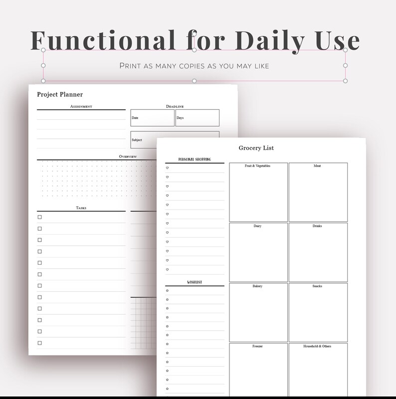 2025 Bullet Journal, Printable Journal, Printable Tracker, 2025 Planner