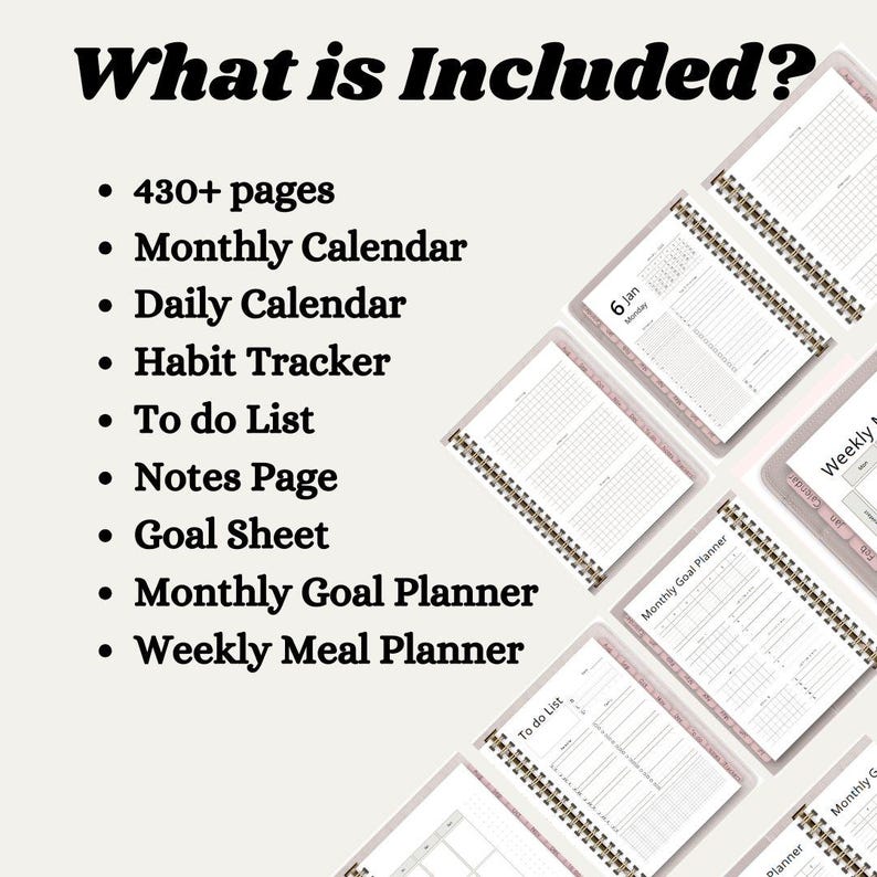 20252026 Digital Planner, Goodnotes Calendar, Digital Journal , All in