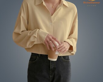 Women Full Sleeve Casual Chiffon Blouse and Office Shirt