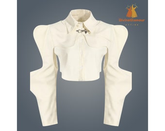 Women Autumn Winter Long Petal Sleeve Ruffle Two Piece Blouse