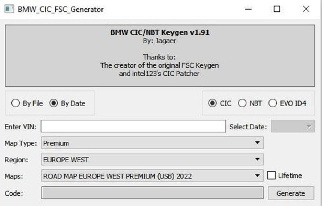 FSC Generator Bmwall Maps for Update Cic/nbt/nbtevo - Etsy