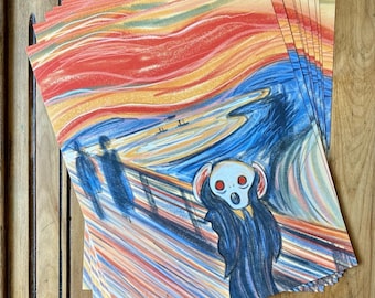 Batboy - The Scream - 11x14 Print - Limited Edition Edvard Munch Homage - by M. R. Kessell