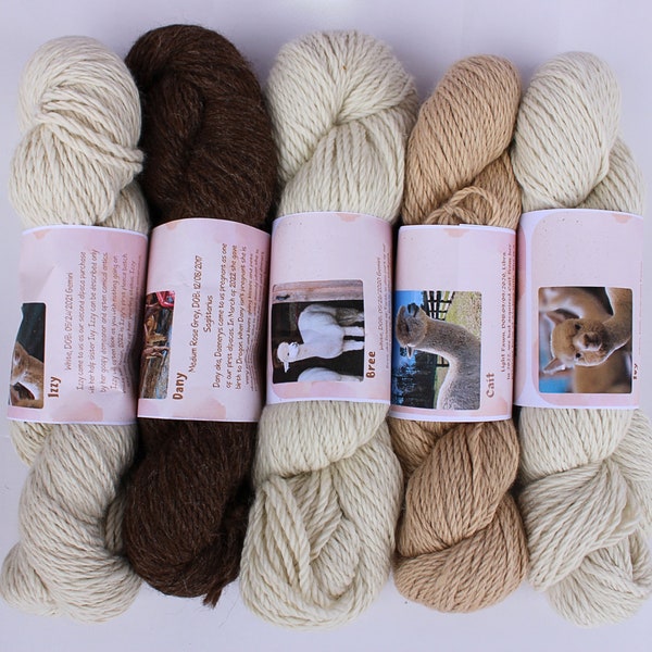 Alpaca Yarn, USA Made, Farm Fresh Limited Edition, Limited Batch, Natural colors, Earth tones, Small Batch, Eco-Friendly, Soft, Luscious