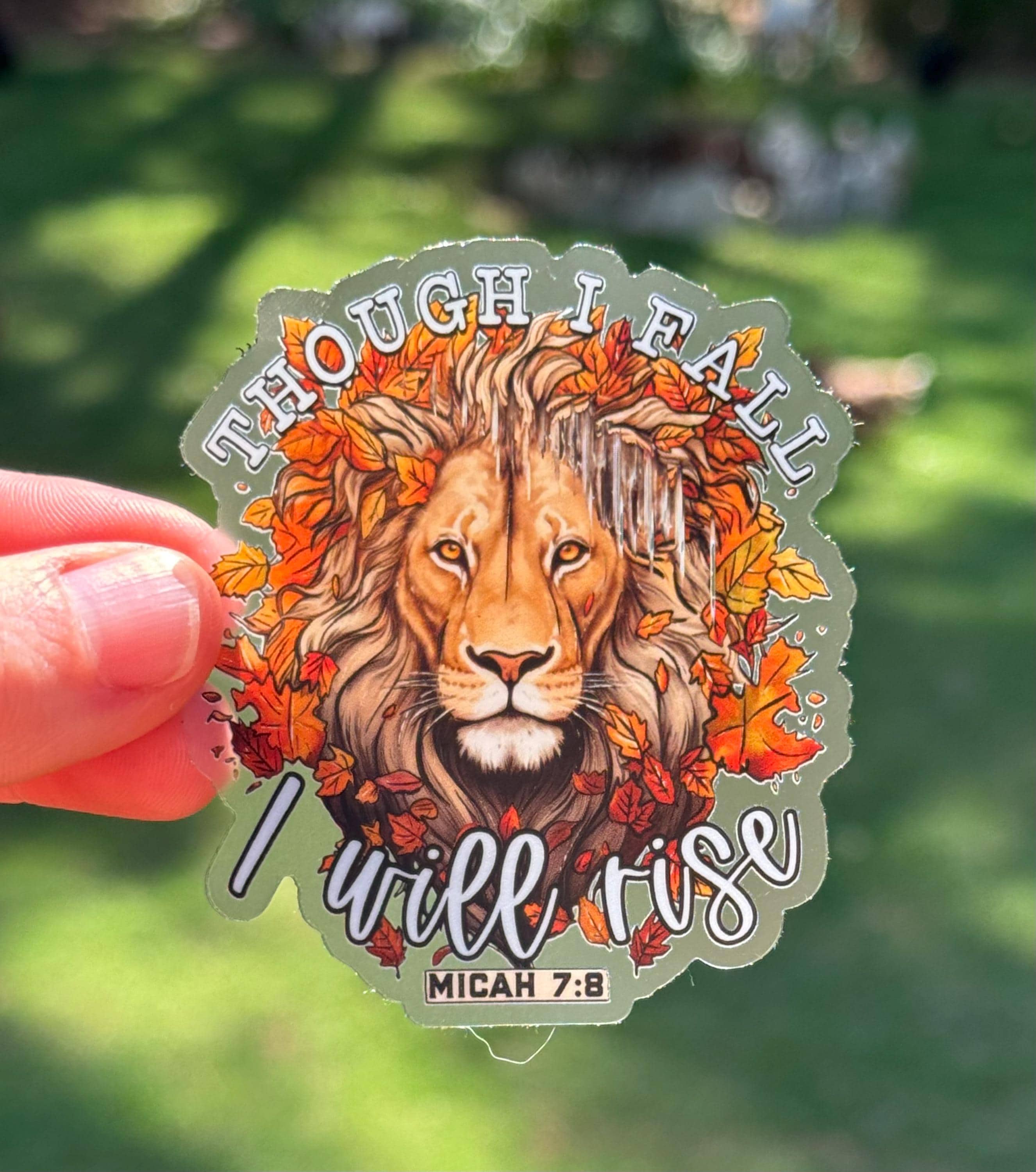 Lion Cross Decal - Etsy