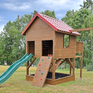 DIY Kids Playground Plan – Easy Build Backyard Playhouse PDF – Instant Download