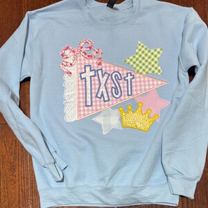 Custom Applique Team Spirit Sweatshirt: Pennant & Stars Embroidery image 7