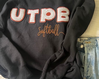 Custom Applique Team Spirit Sweatshirt: Embroidered School Shirt