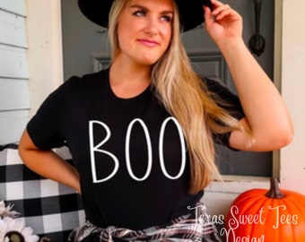 Boo Shirt, Halloween Shirt, Thankful Shirt, Fall Shirt, Pumpkin T-Shirt, Boo T-shirt, Gift for Halloween, Halloween Gift, Women Fall Shirt