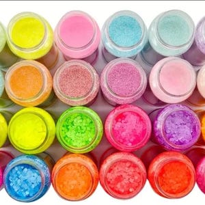 24-Color Chunky & Fine Glitter Set | 2oz Bottles | Holographic Neon Mix for Crafts, Tumblers, Nail Art, Resin, Holiday DIYs and More