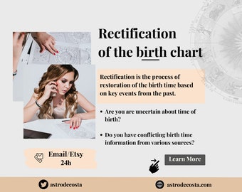 Birth Time Rectification | Know your Exact Birth Time | Natal Chart Rectification | Birth Time Calculation | 48 Hours Delivery