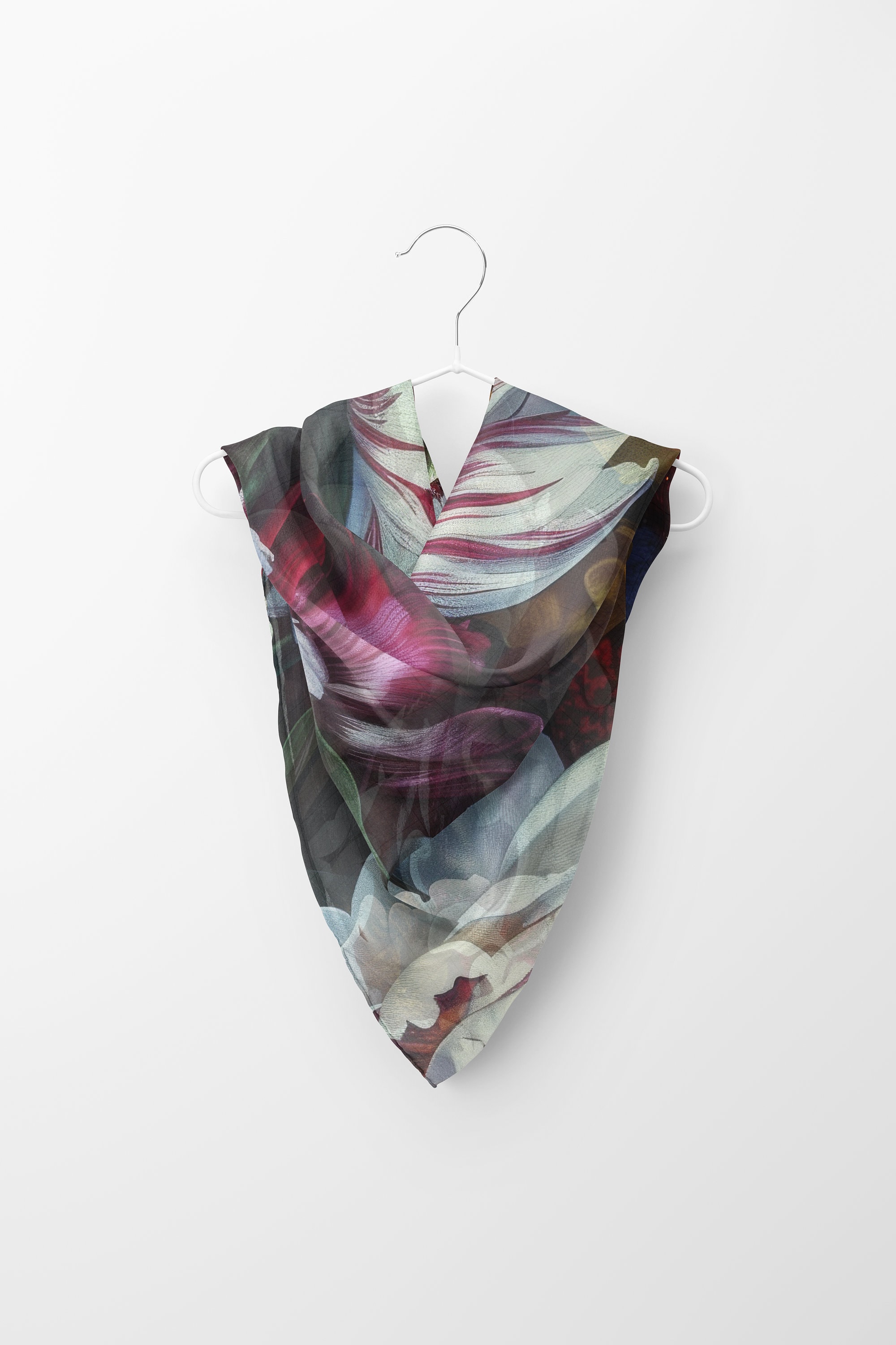 Lush Garden Bloom Floral | Scarf, Ascot | Hyper Realistic