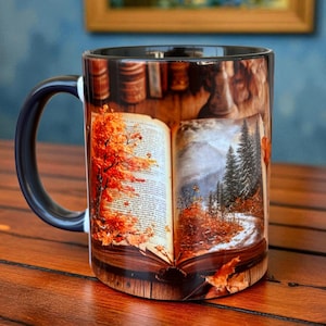Library Bookshelf Mug Mugs Book Lovers Coffee Mug Librarian Mug Book Coffee Mug Book Club Cup Bookish Items Bookworm Mug Gifts for Readers
