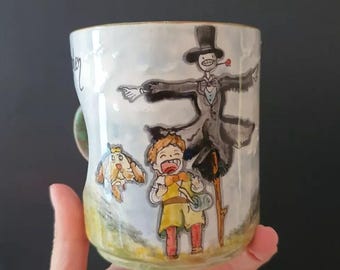Handmade Ceramic Castle Mug: Fantasy Coffee Cup, Medieval Design