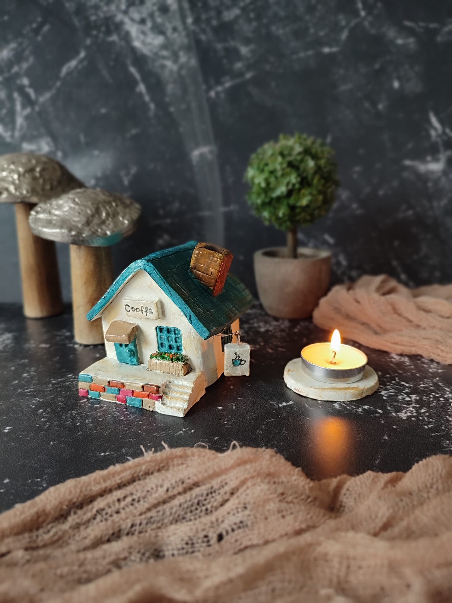 Handmade Ceramic House Incense Burner: Miniature Cottage Decor - Etsy
