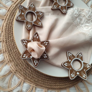 Lebkuchen Serviettenhalter, Weihnachten Serviettenhalter aus Keramik, Serviettenhalter, Serviettenhalter, Tischdekor, Kaffeetischdekor, Briefhalter.