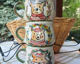 Hand-Painted Frog Mug: Ceramic Animal Coffee Cup