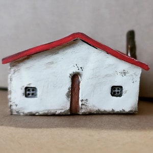 Ceramic House, Ceramic jungle house, Handmade Miniature Fantasy House, Cottage Decor, Fairy House, Christmas gifts, Christmas decor