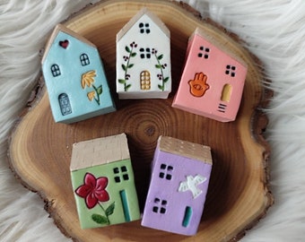 Miniature Ceramic Houses sold individually, Little House, Tiny House, Ceramic Houses, Miniature House, Fairy House, Clay Houses,Rustic House