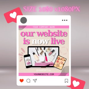 Official Website Launch Flyer Site Launch Flyer DIY Flyer Template Design Opening New Website Social Media Instagram Flyers Grand Opening