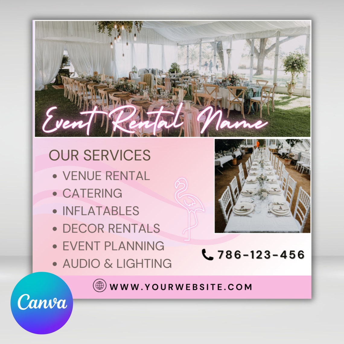 Flyer Template Event Rental Flyer Party Rentals Flyer Event Equipment ...