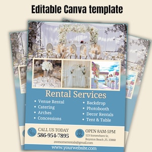 Party Rental Flyer Venue Rental Event Space Flyer Business Flyer Event Rentals Wedding Flyer Venue Tent Rental Offer Party Venue Rental