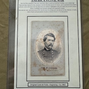 US Civil War General McClellan Carte de Visite