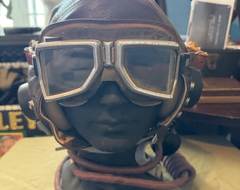World War 2 RAF flight Helmet and Googles