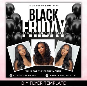 Black Friday Flyer, Black Friday Sale Flyer, Black Friday Special Flyer, Cyber Monday Flyer, Pink Friday Flyer, Flash Sale Flyer, Canva