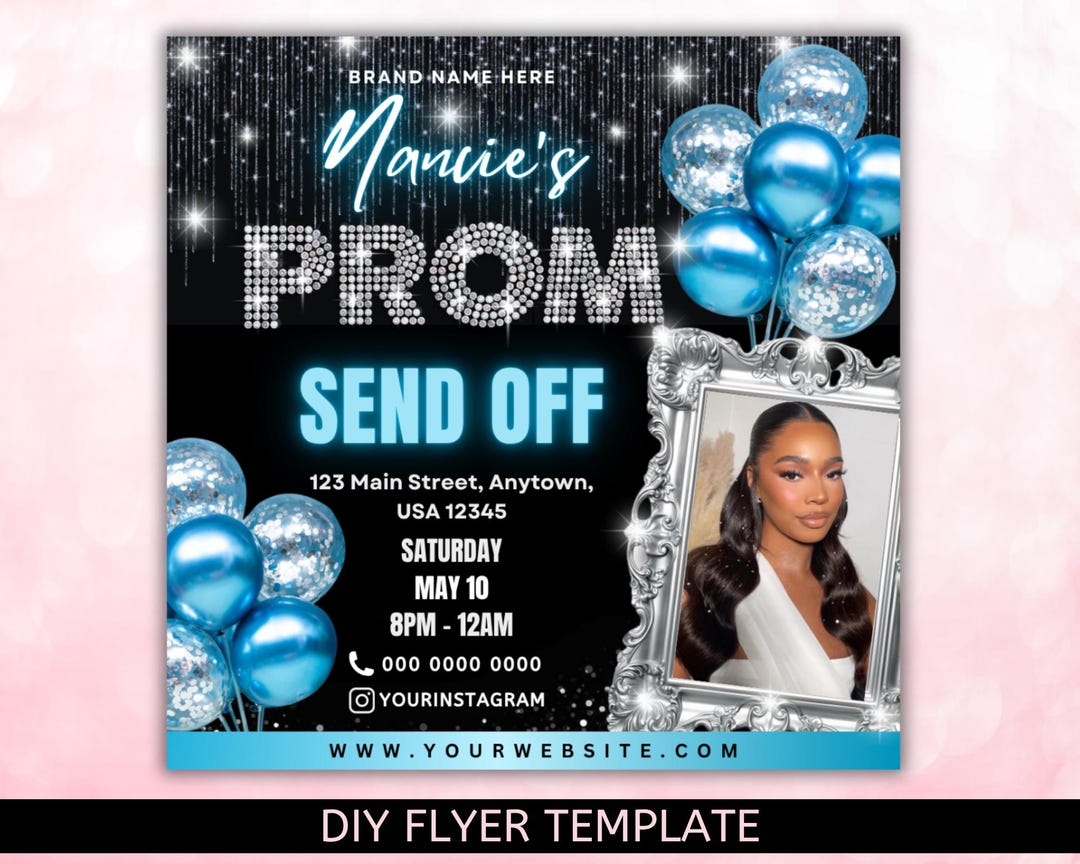 Prom Send off Flyer, Prom Send off Invitation Flyer, Prom Special Flyer ...