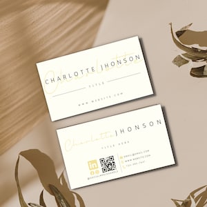 Modèle de carte de visite, Code QR, Modèle de carte de visite imprimable, Téléchargement instantané, Carte d’appel DIY, Carte modifiable, Modèle Canva, Numérique