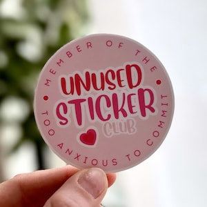 Unused Sticker Club Sticker, Funny Sticker, Stickers, Water Bottle Stickers, Laptop Stickers, Waterproof Stickers